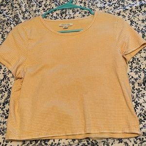 American Eagle plaid yellow shirt size medium